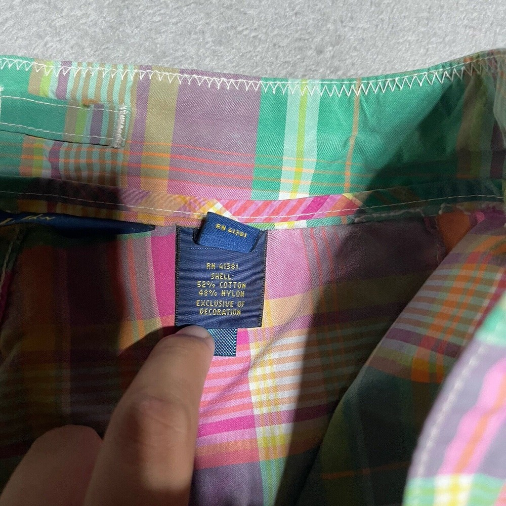Polo Ralph Lauren Swim Trunks Mens 32 Board Shorts Plaid Colorful Beach‎ Surf - Picture 7 of 8